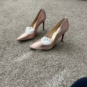 Jessica Simpson metallic pink high heels, size 5, barely used